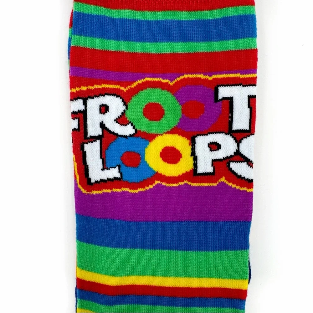 Kellogg’s Cereal Crew Socks Froot Loops Frosted Flakes Mens Womens Colorful Gift